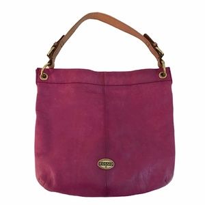 FOSSIL Long Live Vintage Leather Hobo Shoulder Bag